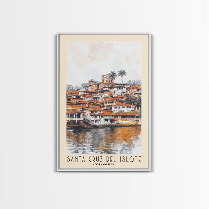 Santa Cruz del Islote, Colombia Watercolor Print, Vacation Gift, Colombia Wall Art, Vacation Wall Art, Vacatation Memories, Beach Decor, Beach Or Lakehouse Art