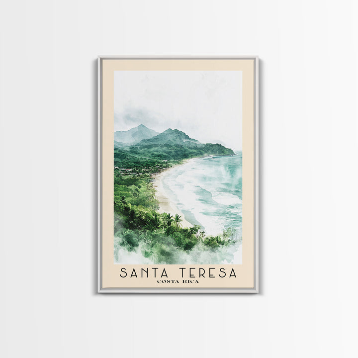 Santa Teresa, Costa Rica Watercolor Print, Vacation Gift, Costa Rica Wall Art, Vacation Wall Art, Vacatation Memories, Beach Decor, Beach Or Lakehouse Art