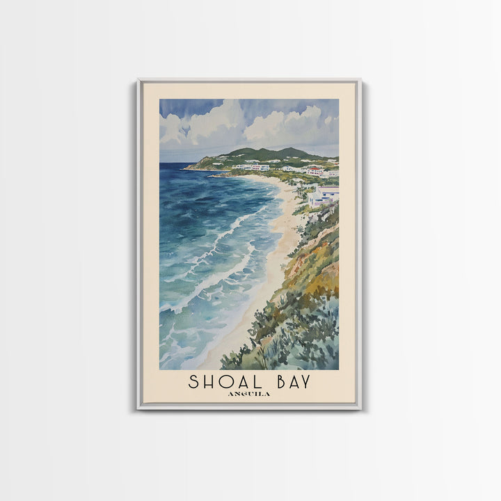 Shoal Bay, Anguila Watercolor Beach Print, Vacation Gift, Anguila Wall Art, Beach Painting, Beach Decor, Beach Painting