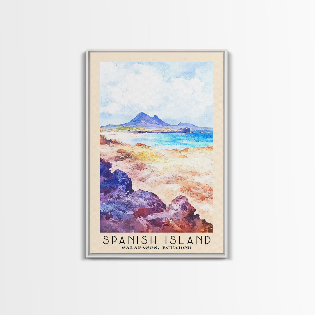 Spanish Island, Galapagos, Ecuador Watercolor Print, Vacation Gift, Galapagos, Ecuador Wall Art, Vacation Wall Art, Vacatation Memories, Beach Decor, Beach Or Lakehouse Art