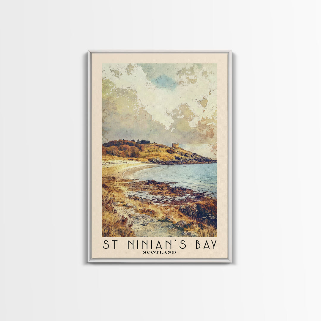 St Ninian’s Bay, Scotland Watercolor Print, Vacation Gift, Scotland Wall Art, Vacation Wall Art, Vacatation Memories, Beach Decor, Beach Or Lakehouse Art