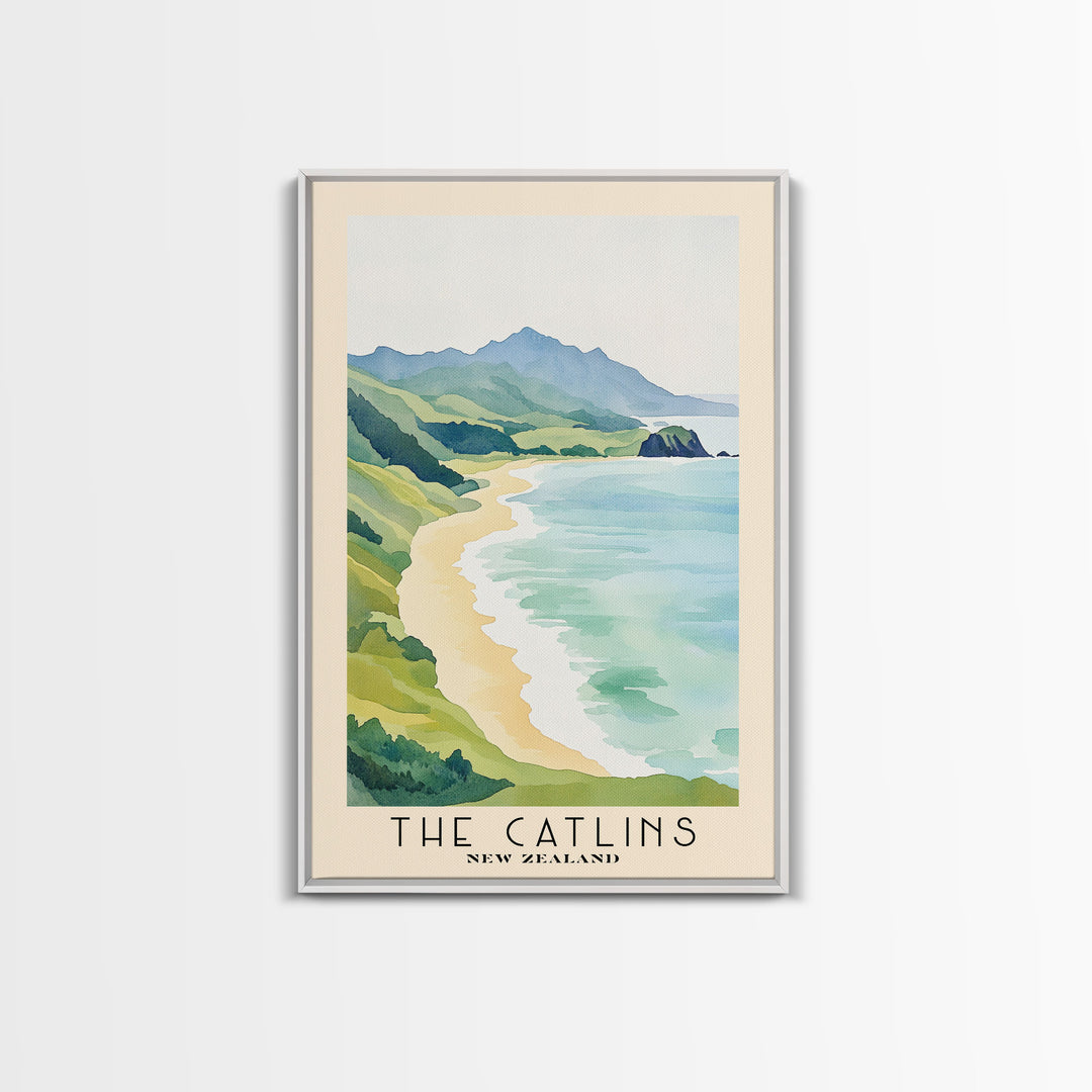 The Catlins, New Zealand Watercolor Print, Vacation Gift, New Zealand Wall Art, Beach Painting, Beach Decor, Beach Or Lakehouse Art