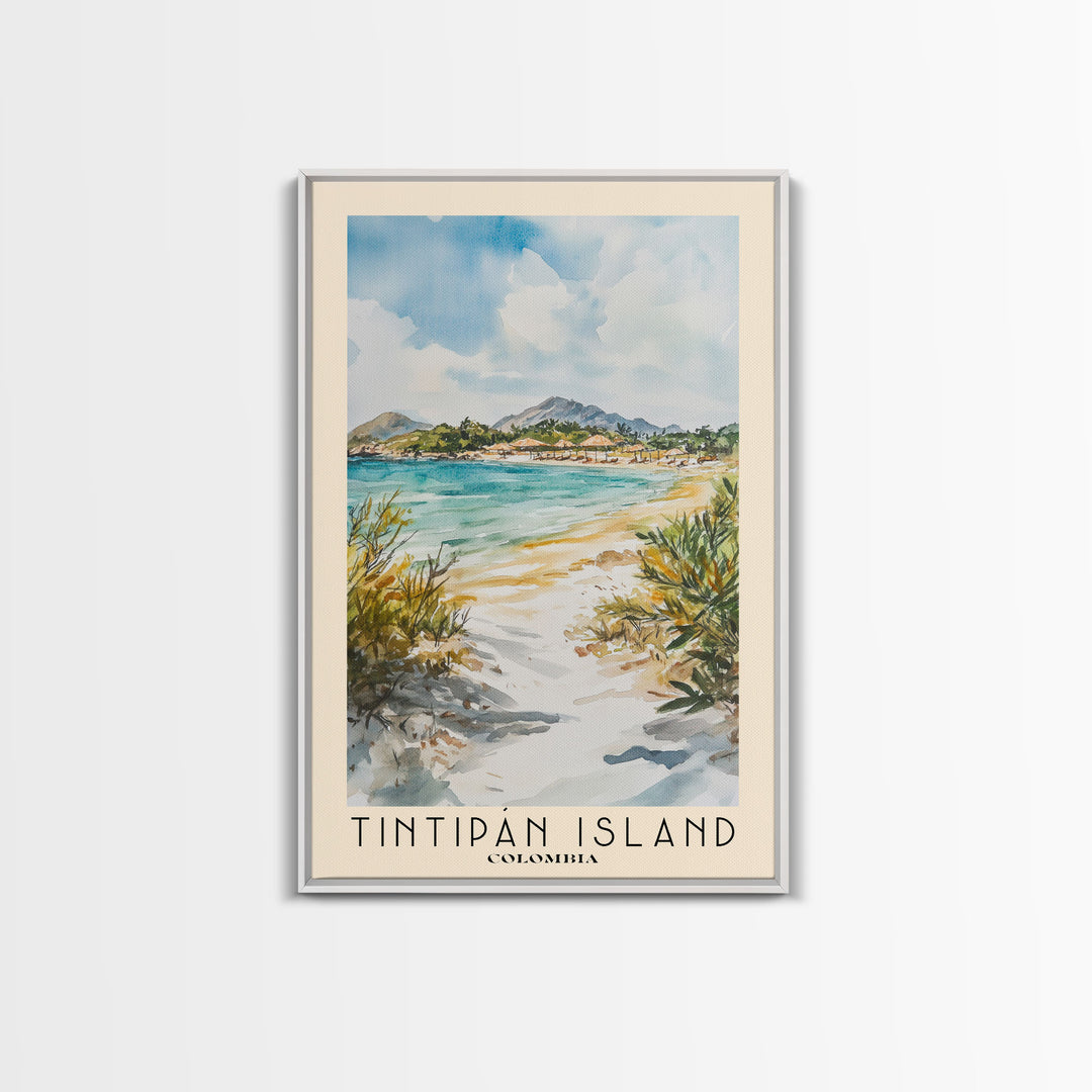 Tintipán Island, Colombia Watercolor Print, Vacation Gift, Colombia Wall Art, Vacation Wall Art, Vacatation Memories, Beach Decor, Beach Or Lakehouse Art