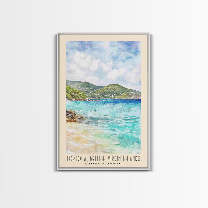 Tortola, British Virgin Islands , United Kingdom Watercolor Print, Vacation Gift, United Kingdom Wall Art, Beach Painting, Beach Decor, Beach Or Lakehouse Art