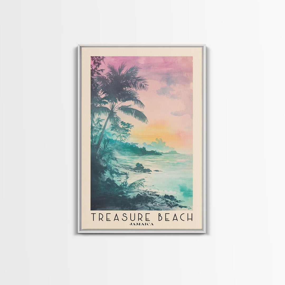 Treasure Beach, Jamaica Watercolor Print, Vacation Gift, Jamaica Wall Art, Vacation Wall Art, Vacatation Memories, Beach Decor, Beach Or Lakehouse Art