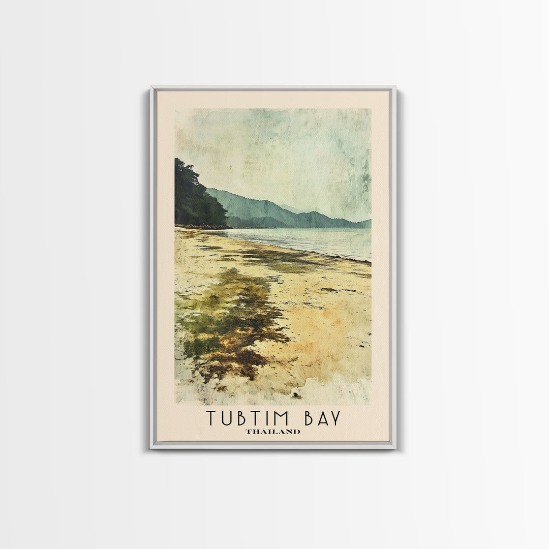 Tubtim Bay, Thailand Watercolor Beach Print, Vacation Gift, Thailand Wall Art, Beach Painting, Beach Decor, Beach Painting