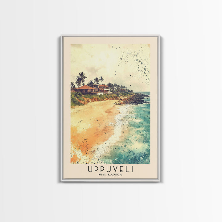 Uppuveli, Sri Lanka Watercolor Beach Print, Vacation Gift, Sri Lanka Wall Art, Beach Painting, Beach Decor, Beach Painting