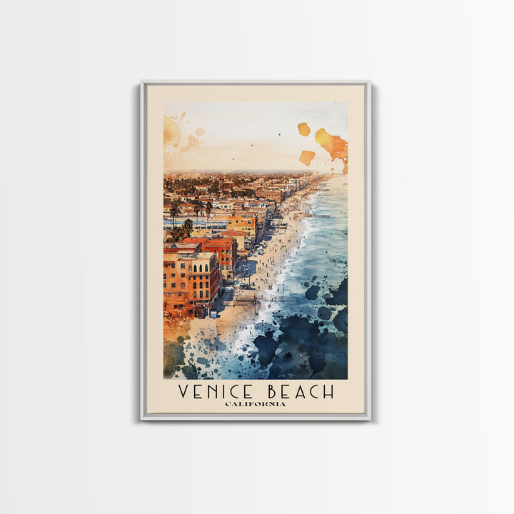 Venice Beach, California Watercolor Print, Vacation Gift, California Wall Art, Vacation Wall Art, Vacatation Memories, Beach Decor, Beach Or Lakehouse Art