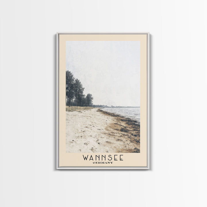 Wannsee, Germany Watercolor Print, Vacation Gift, Germany Wall Art, Vacation Wall Art, Vacatation Memories, Beach Decor, Beach Or Lakehouse Art