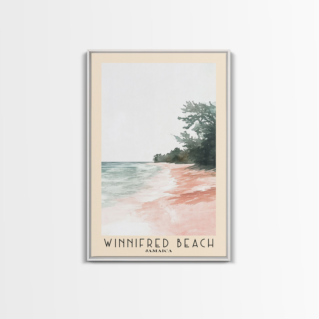 Winnifred Beach, Jamaica Watercolor Print, Vacation Gift, Jamaica Wall Art, Vacation Wall Art, Vacatation Memories, Beach Decor, Beach Or Lakehouse Art