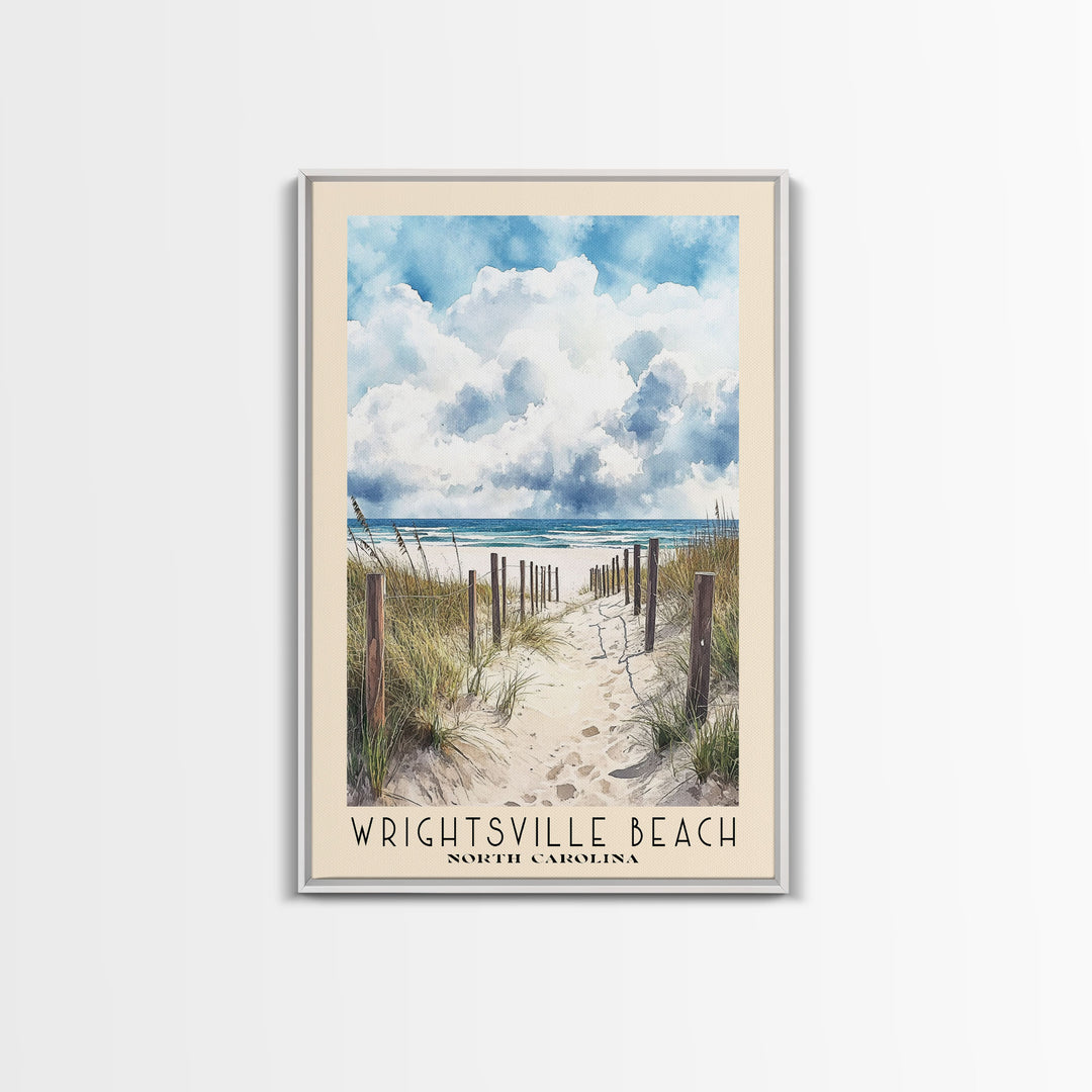 Wrightsville Beach, North Carolina Watercolor Print, Vacation Gift, North Carolina Wall Art, Beach Painting, Beach Decor, Beach Or Lakehouse Art