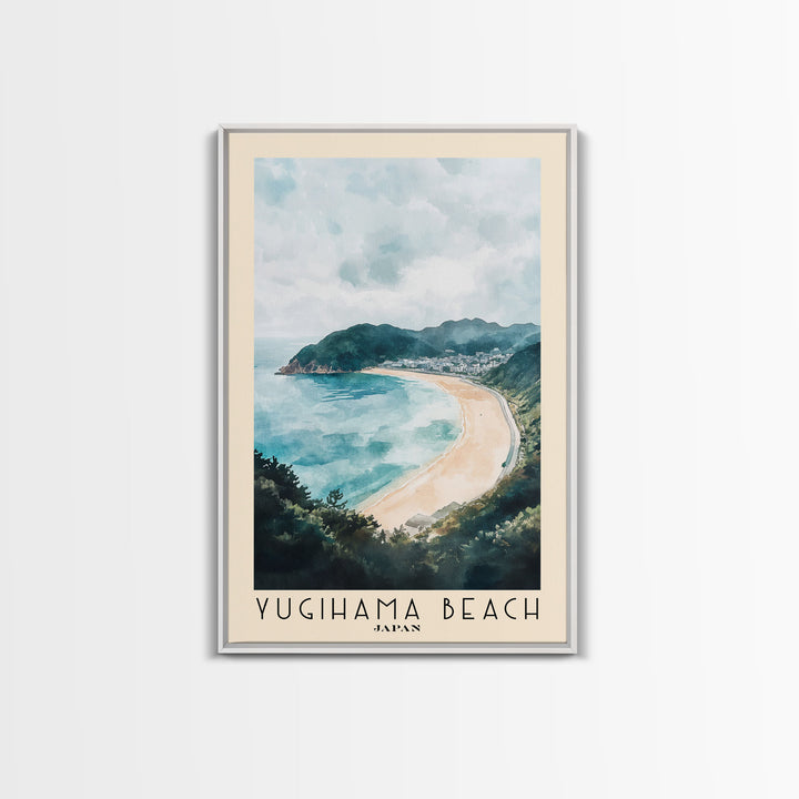 Yugihama Beach, Japan Watercolor Print, Vacation Gift, Japan Wall Art, Beach Painting, Beach Decor, Beach Or Lakehouse Art