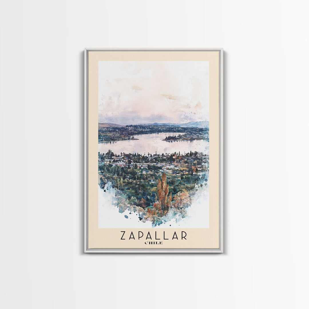 Zapallar, Chile Watercolor Print, Vacation Gift, Chile Wall Art, Vacation Wall Art, Vacatation Memories, Beach Decor, Beach Or Lakehouse Art