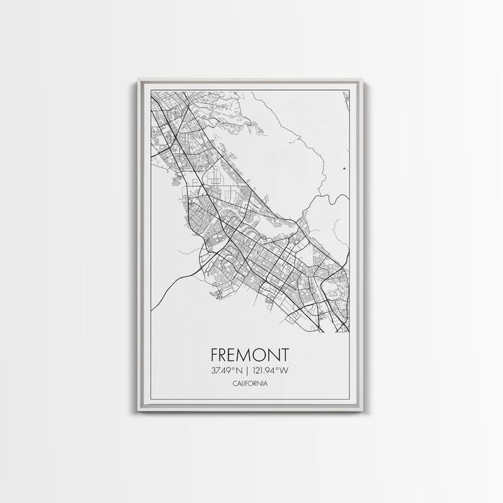 Fremont Street Map, California Map, City Map Art, Minimalist Art, Wall Art, Canvas Print, Travel Lover Gift, Bar Wall Décor, Travel Prints