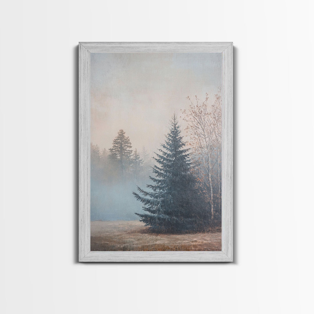 Canvas Print of an Autumn Tree on a Serene Path, Fall Wall Art, Best Gift Idea, Seasonal Decor, Modern Farmhouse, Autumn Landscape Art