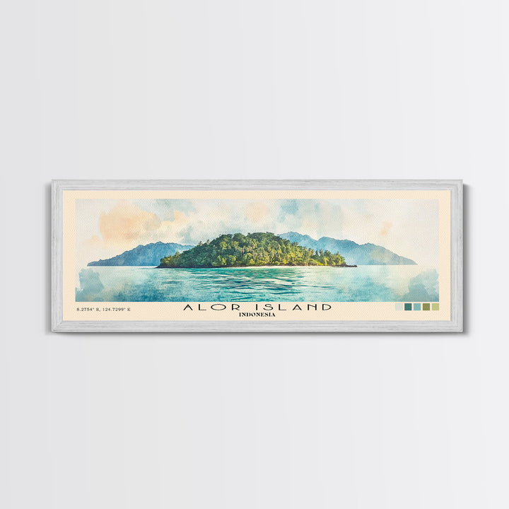 Alor Island, Indonesia Watercolor Print, Vacation Gift, Indonesia Wall Art, Beach Painting, Beach Decor, Beach Or Lakehouse Art