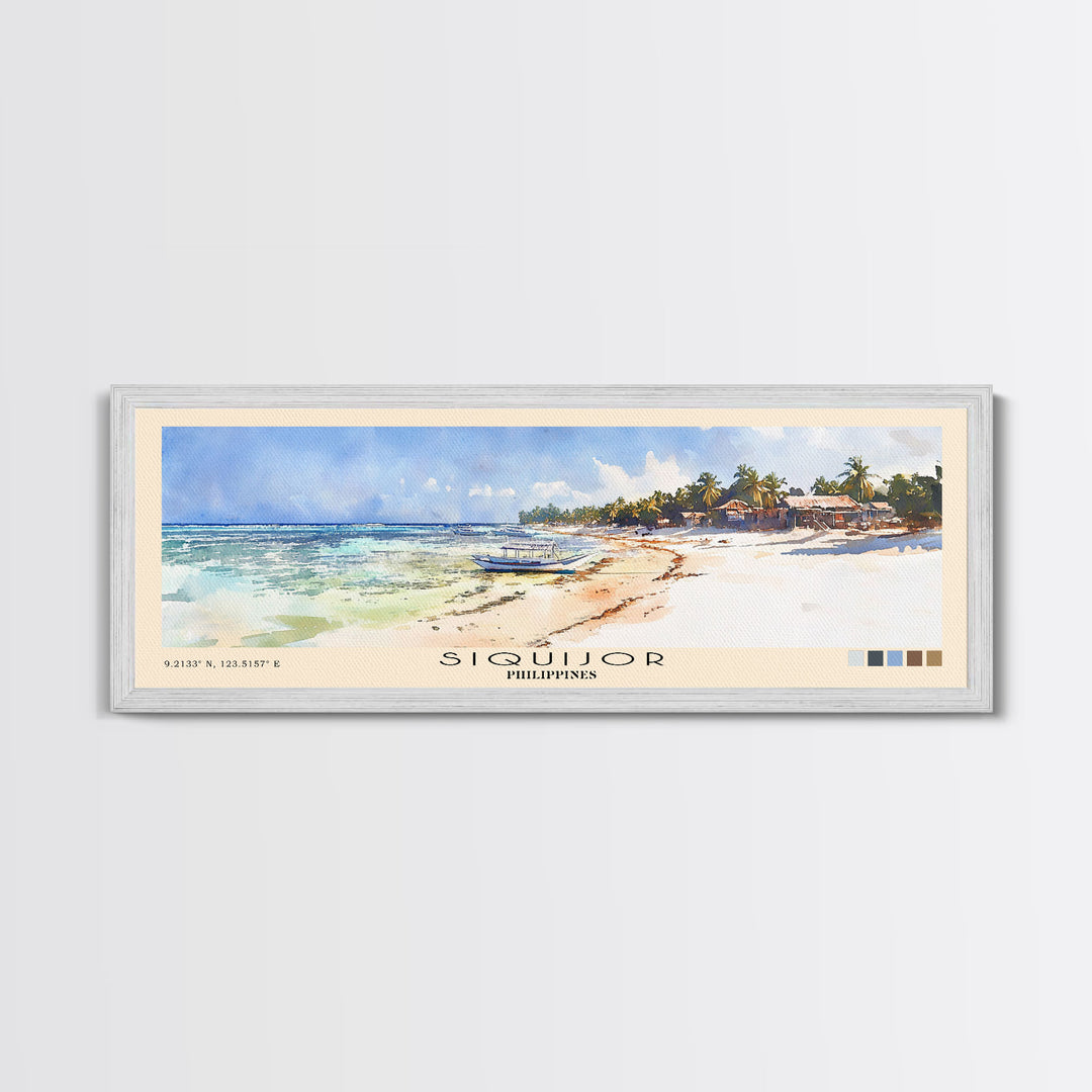 Siquijor, Philippines Watercolor Beach Print, Vacation Gift, Philippines Wall Art, Beach Painting, Beach Decor, Beach Painting