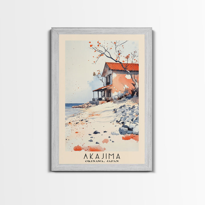 Akajima, Okinawa, Japan Watercolor Print, Vacation Gift, Okinawa, Japan Wall Art, Vacation Wall Art, Vacatation Memories, Beach Decor, Beach Or Lakehouse Art