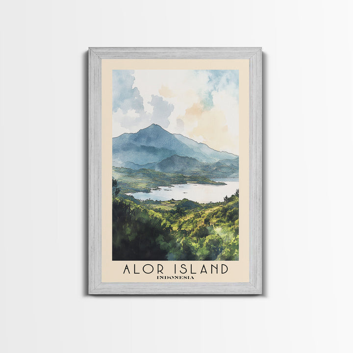 Alor Island, Indonesia Watercolor Print, Vacation Gift, Indonesia Wall Art, Beach Painting, Beach Decor, Beach Or Lakehouse Art