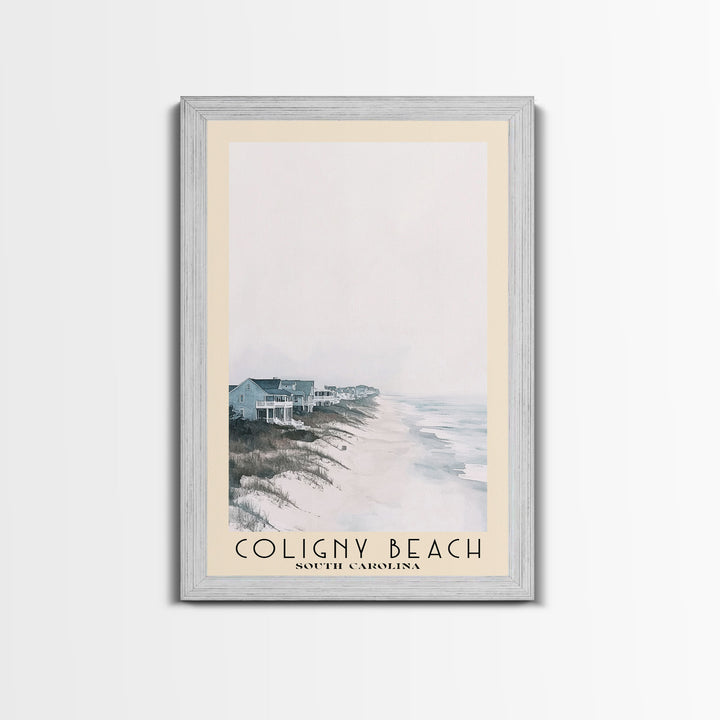 Coligny Beach, South Carolina Watercolor Print, Vacation Gift, South Carolina Wall Art, Beach Painting, Beach Decor, Large Wall Art, Wood Frame Art