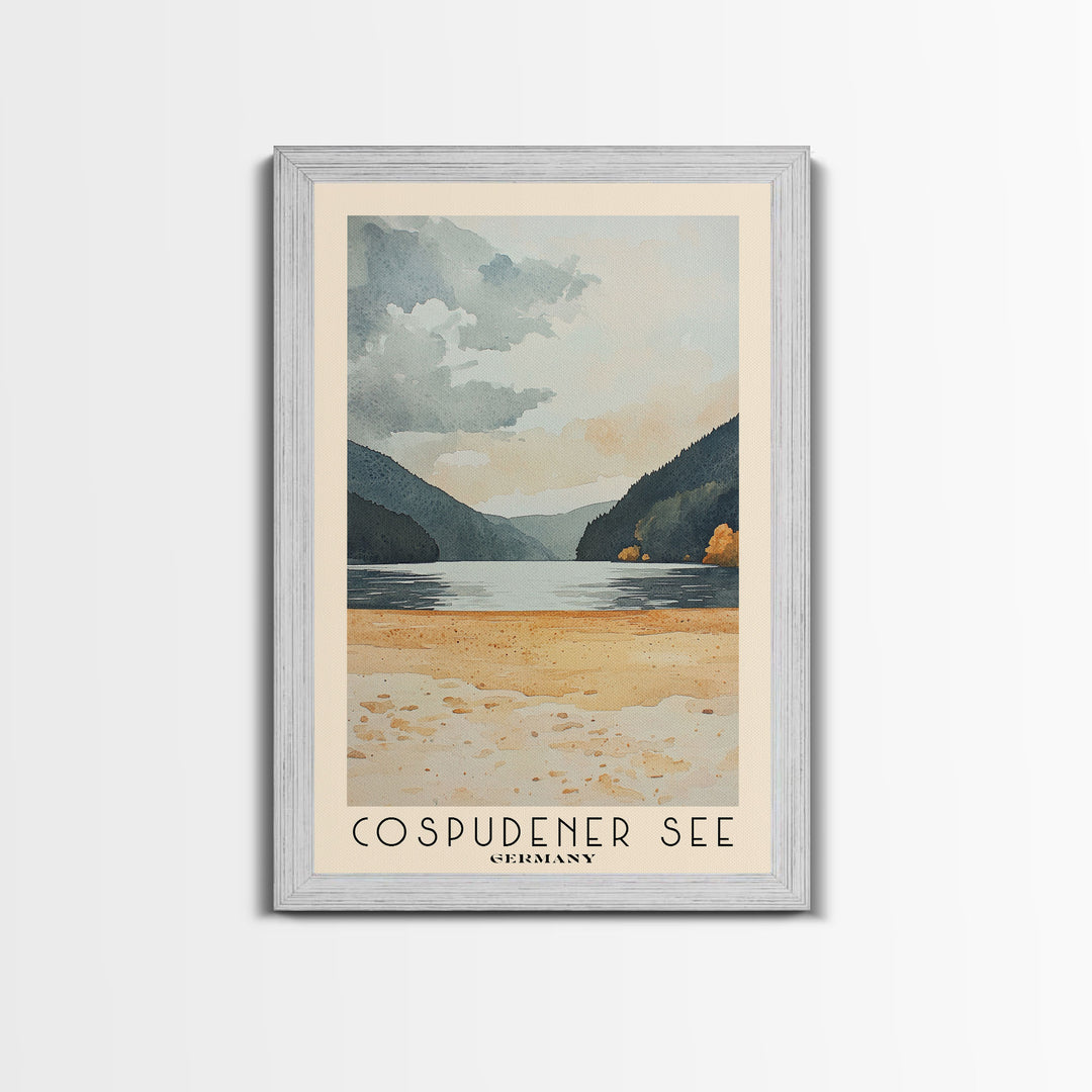 Cospudener See, Germany Watercolor Print, Vacation Gift, Germany Wall Art, Vacation Wall Art, Vacatation Memories, Beach Decor, Beach Or Lakehouse Art