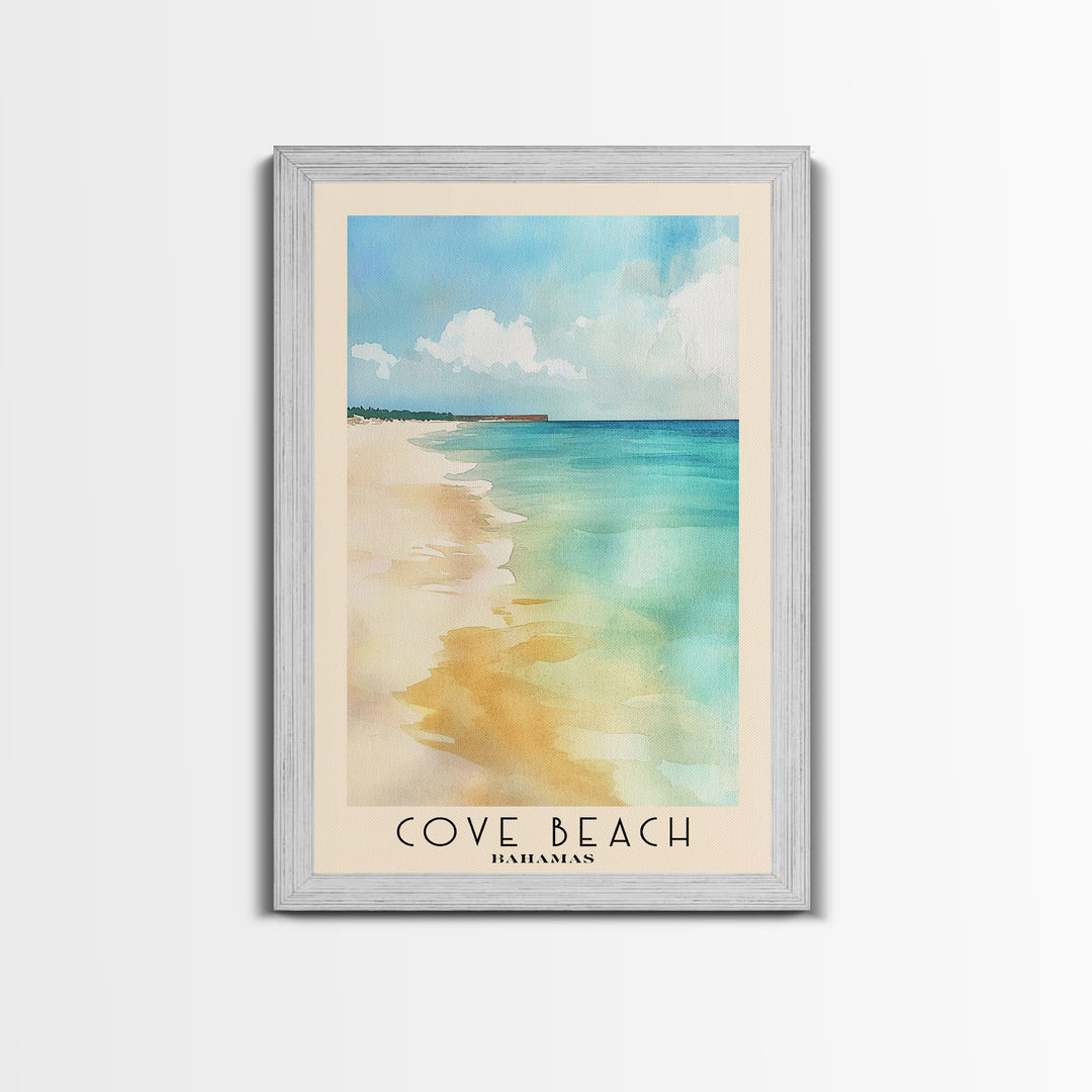 Cove Beach, Bahamas Watercolor Beach Print, Vacation Gift, Bahamas Wall Art, Beach Painting, Beach Decor, Beach Painting