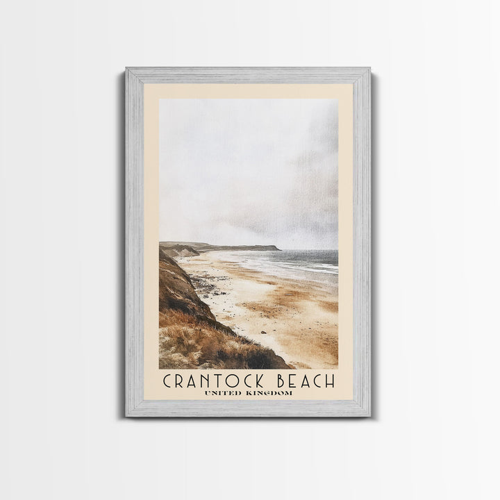 Crantock Beach, United Kingdom Watercolor Print, Vacation Gift, United Kingdom Wall Art, Beach Painting, Beach Decor, Beach Or Lakehouse Art