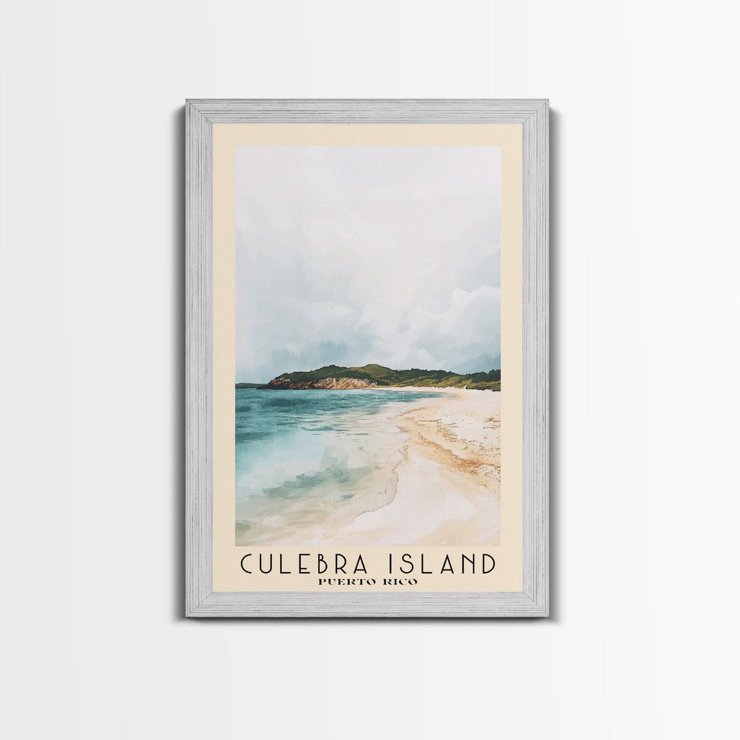 Culebra Island, Puerto Rico Watercolor Print, Vacation Gift, Puerto Rico Wall Art, Beach Painting, Beach Decor, Beach Or Lakehouse Art