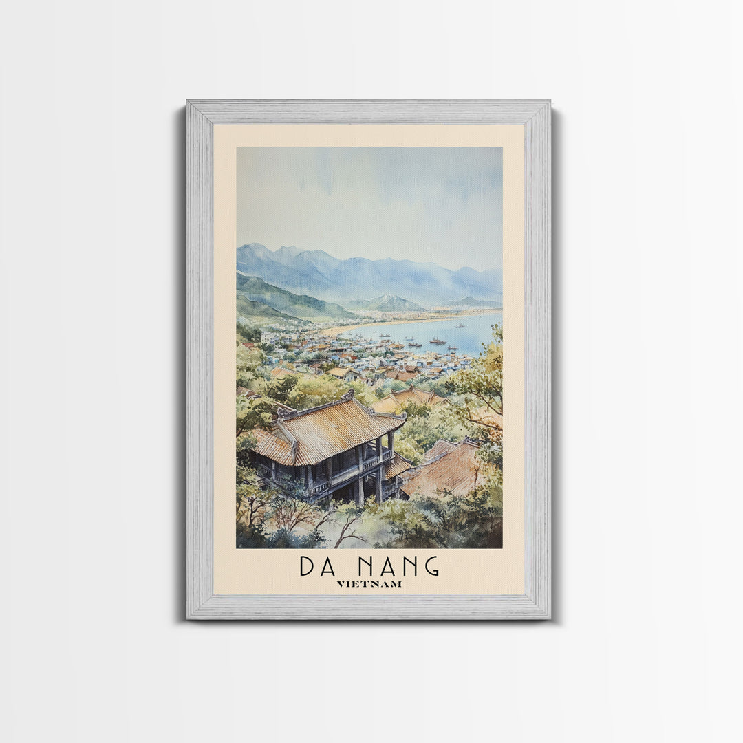 Da Nang, Vietnam Watercolor Print, Vacation Gift, Vietnam Wall Art, Vacation Wall Art, Vacatation Memories, Beach Decor, Beach Or Lakehouse Art