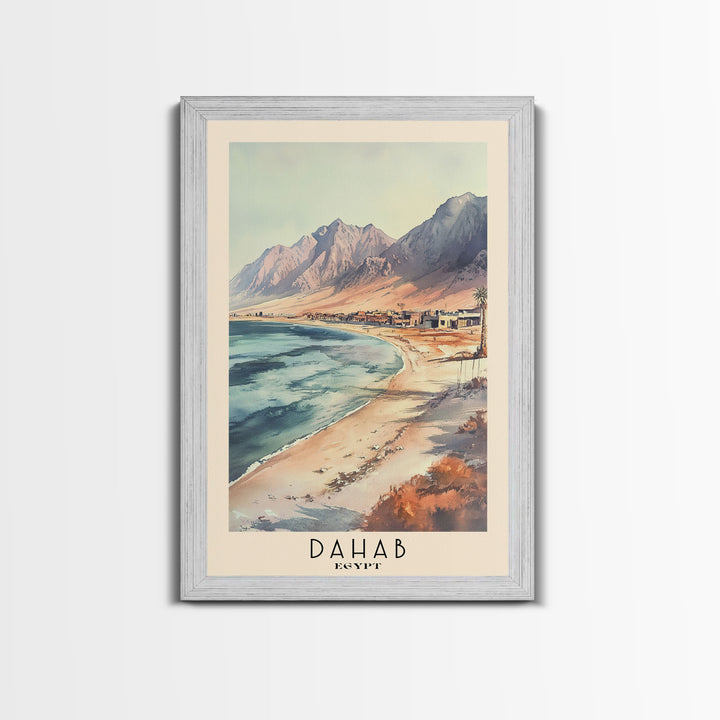 Dahab, Egypt Watercolor Print, Vacation Gift, Egypt Wall Art, Beach Painting, Beach Decor, Beach Or Lakehouse Art