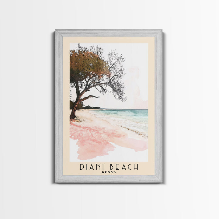 Diani Beach, Kenya Watercolor Print, Vacation Gift, Kenya Wall Art, Vacation Wall Art, Vacatation Memories, Beach Decor, Beach Or Lakehouse Art