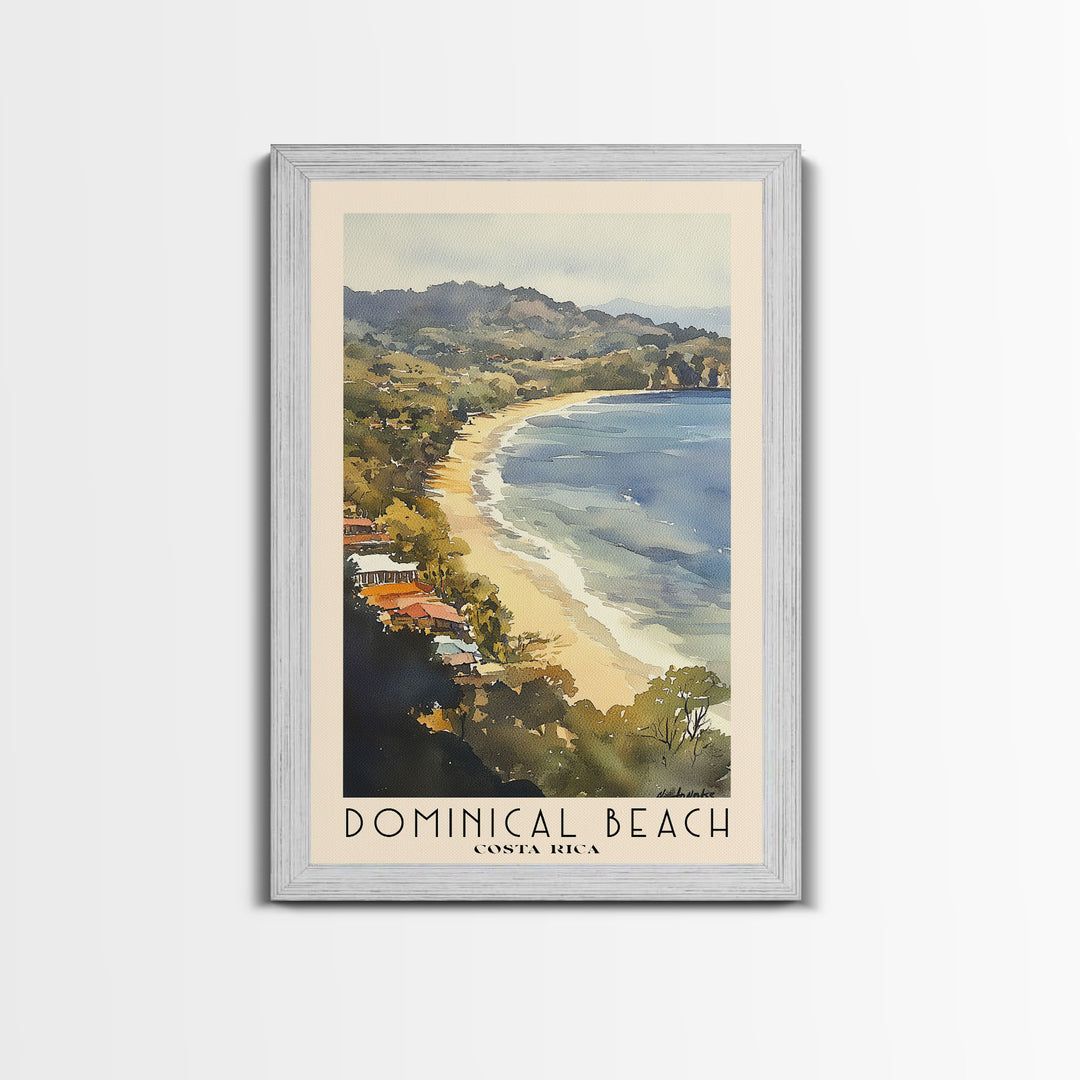 Dominical Beach, Costa Rica Watercolor Print, Vacation Gift, Costa Rica Wall Art, Beach Painting, Beach Decor, Beach Or Lakehouse Art