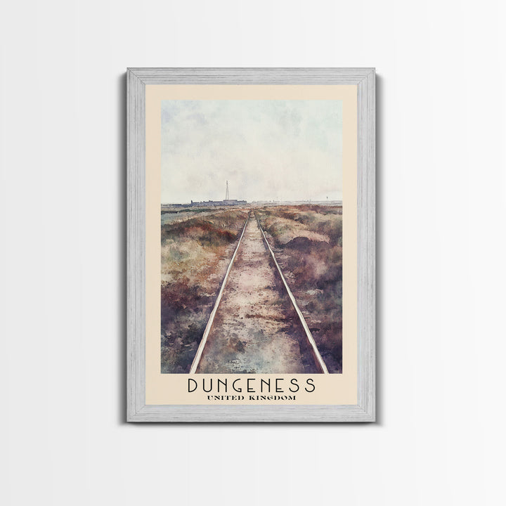 Dungeness, United Kingdom Watercolor Beach Print, Vacation Gift, United Kingdom Wall Art, Beach Painting, Beach Decor, Beach Painting