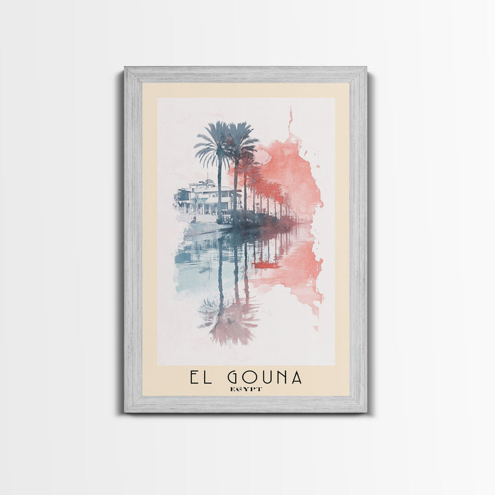 El Gouna, Egypt Watercolor Print, Vacation Gift, Egypt Wall Art, Beach Painting, Beach Decor, Beach Or Lakehouse Art