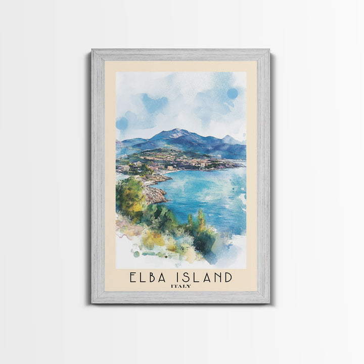 Elba Island, Italy Watercolor Print, Vacation Gift, Italy Wall Art, Beach Painting, Beach Decor, Beach Or Lakehouse Art