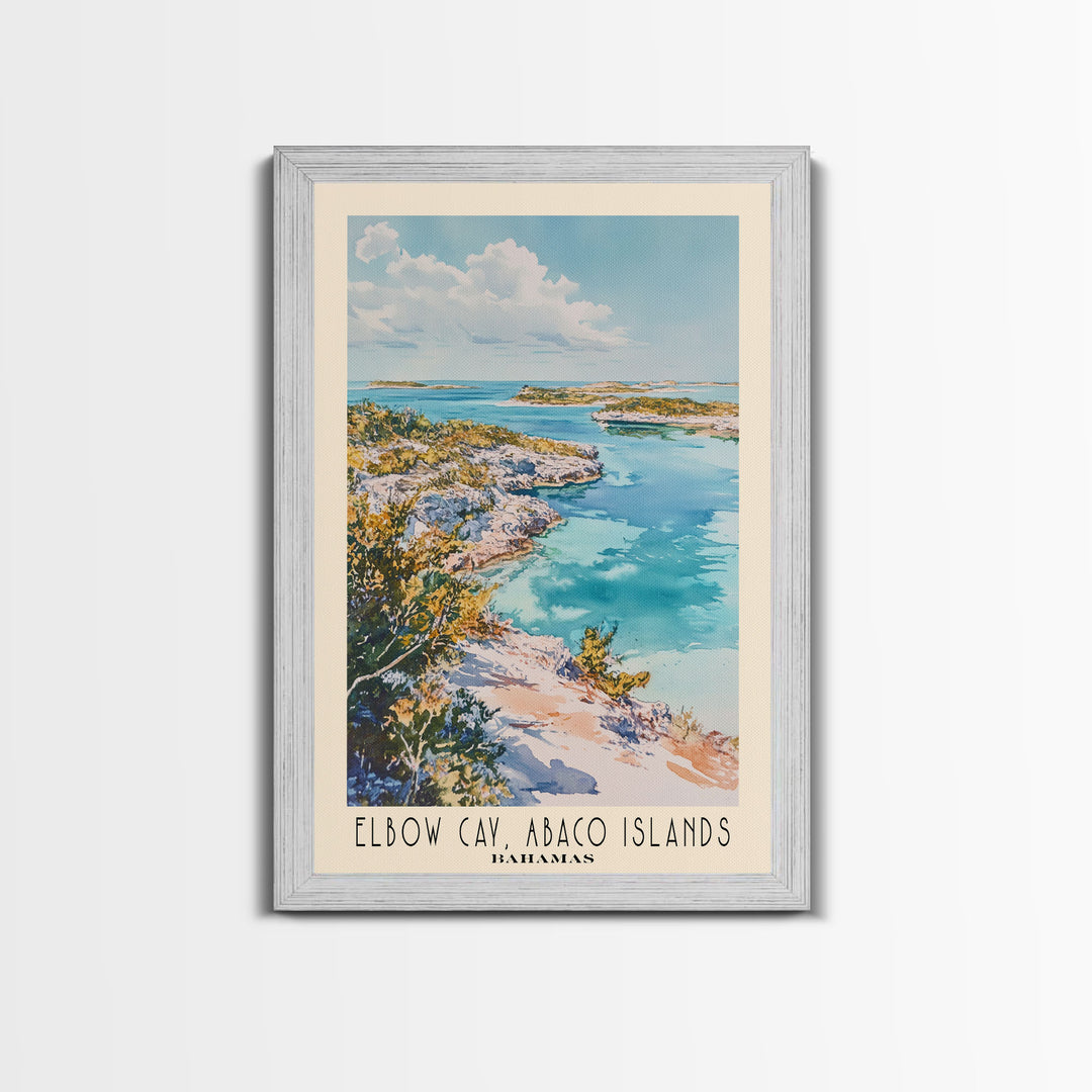 Elbow Cay, Abaco Islands, Bahamas Watercolor Beach Print, Vacation Gift, Bahamas Wall Art, Beach Painting, Beach Decor, Beach Painting