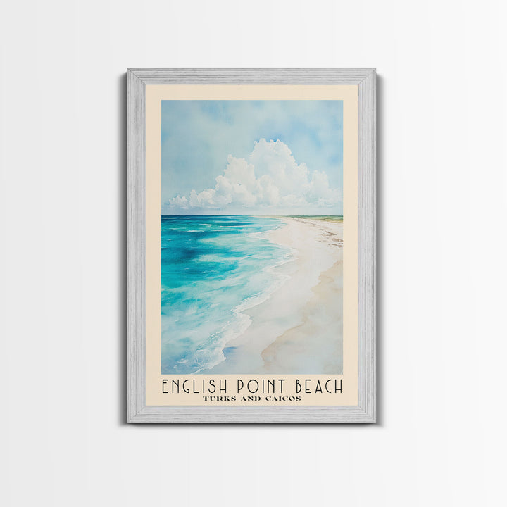 English Point Beach, Turks and Caicos Watercolor Print, Vacation Gift, Turks and Caicos Wall Art, Vacation Wall Art, Vacatation Memories, Beach Decor, Beach Or Lakehouse Art