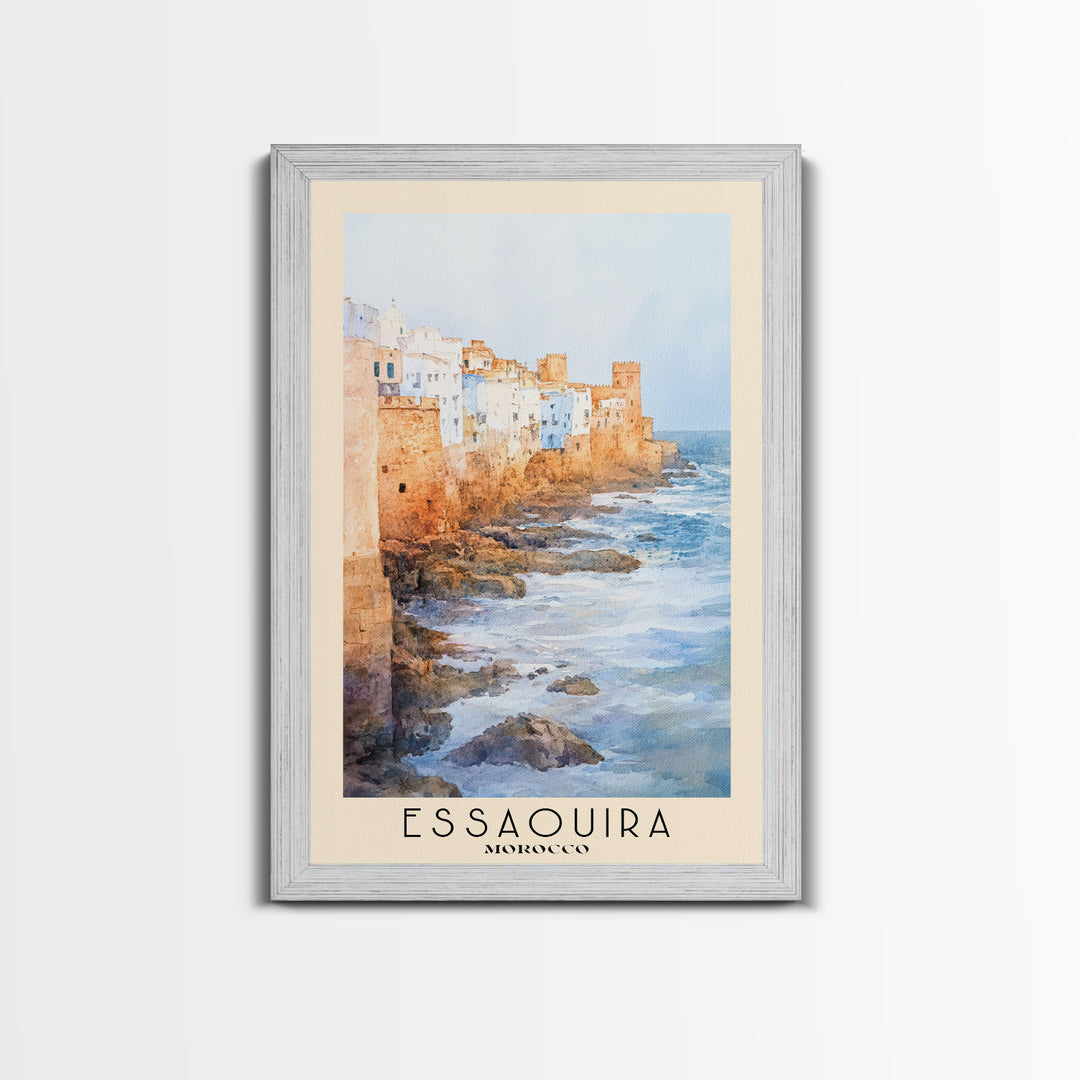 Essaouira, Morocco Watercolor Beach Print, Vacation Gift, Morocco Wall Art, Beach Painting, Beach Decor, Beach Painting