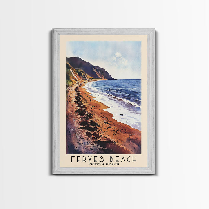 Ffryes Beach, Ffryes Beach Watercolor Print, Vacation Gift, Ffryes Beach Wall Art, Beach Painting, Beach Decor, Beach Or Lakehouse Art