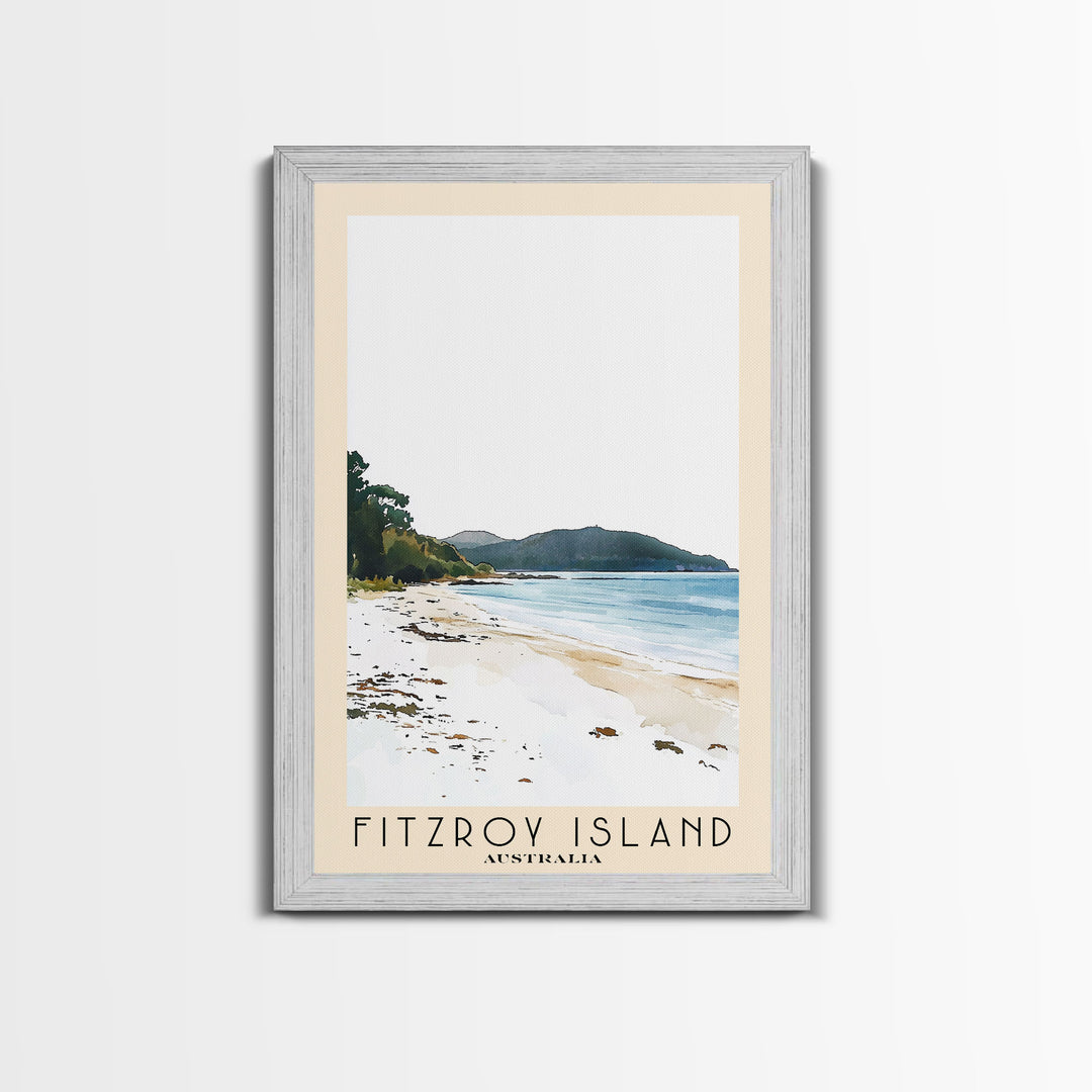 Fitzroy Island, Australia Watercolor Beach Print, Vacation Gift, Australia Wall Art, Beach Painting, Beach Decor, Beach Painting