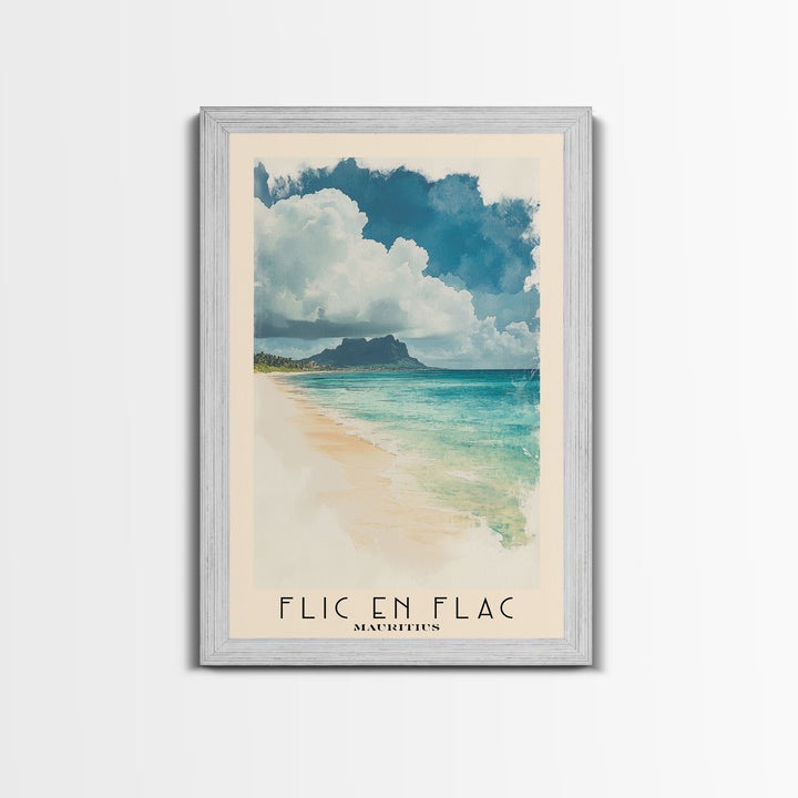 Flic en Flac, Mauritius Watercolor Print, Vacation Gift, Mauritius Wall Art, Beach Painting, Beach Decor, Beach Or Lakehouse Art