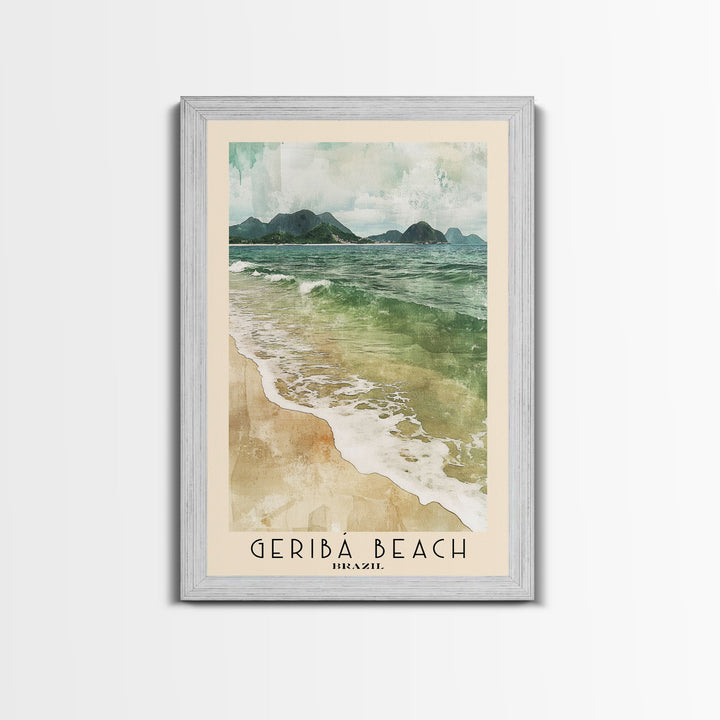 Geribá Beach, Brazil Watercolor Print, Vacation Gift, Brazil Wall Art, Vacation Wall Art, Vacatation Memories, Beach Decor, Beach Or Lakehouse Art