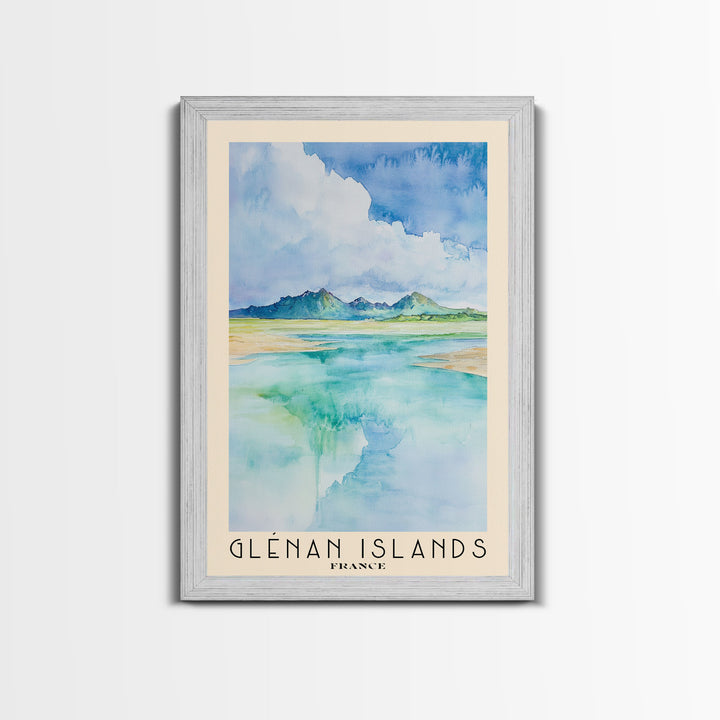 Glénan Islands, France Watercolor Print, Vacation Gift, France Wall Art, Beach Painting, Beach Decor, Beach Or Lakehouse Art