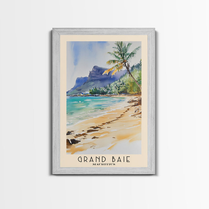 Grand Baie, Mauritius Watercolor Print, Vacation Gift, Mauritius Wall Art, Vacation Wall Art, Vacatation Memories, Beach Decor, Beach Or Lakehouse Art