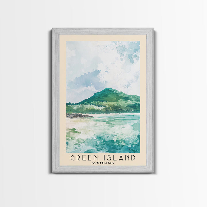 Green Island, Australia Watercolor Print, Vacation Gift, Australia Wall Art, Beach Painting, Beach Decor, Beach Or Lakehouse Art