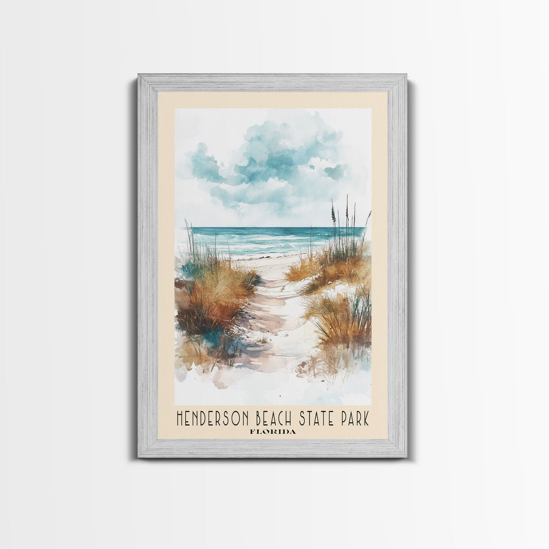 Henderson Beach State Park, Florida Watercolor Print, Vacation Gift, Florida Wall Art, Beach Painting, Beach Decor, Beach Or Lakehouse Art