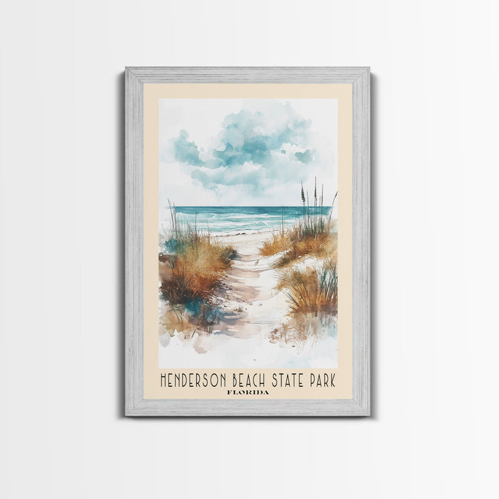 Henderson Beach State Park, Florida Watercolor Print, Vacation Gift, Florida Wall Art, Beach Painting, Beach Decor, Beach Or Lakehouse Art