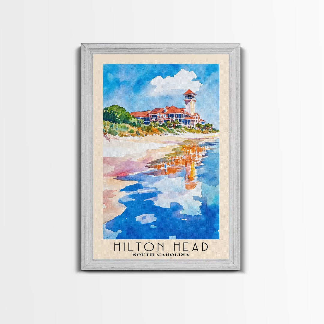 Hilton Head, South Carolina Watercolor Print, Vacation Gift, South Carolina Wall Art, Vacation Wall Art, Vacatation Memories, Beach Decor, Beach Or Lakehouse Art