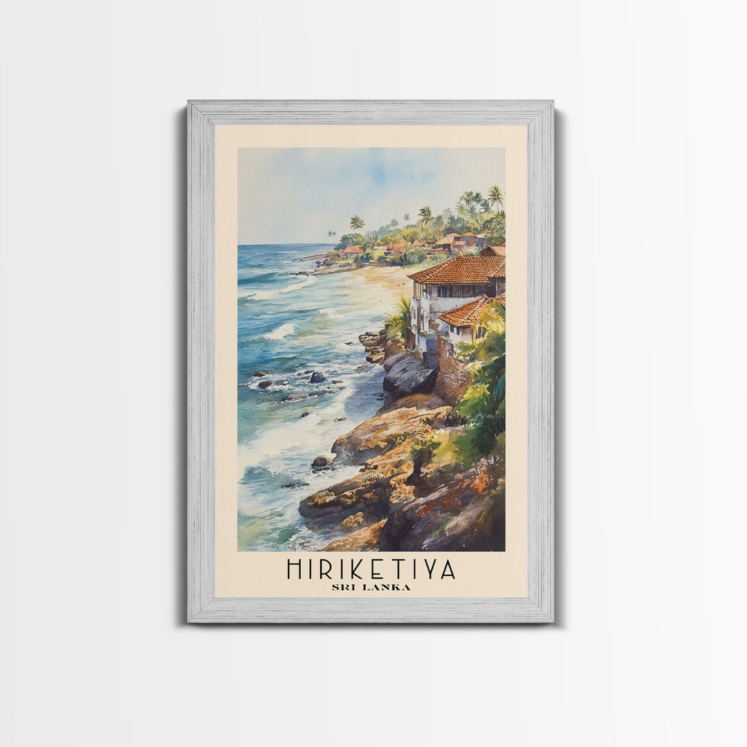 Hiriketiya, Sri Lanka Watercolor Print, Vacation Gift, Sri Lanka Wall Art, Beach Painting, Beach Decor, Beach Or Lakehouse Art