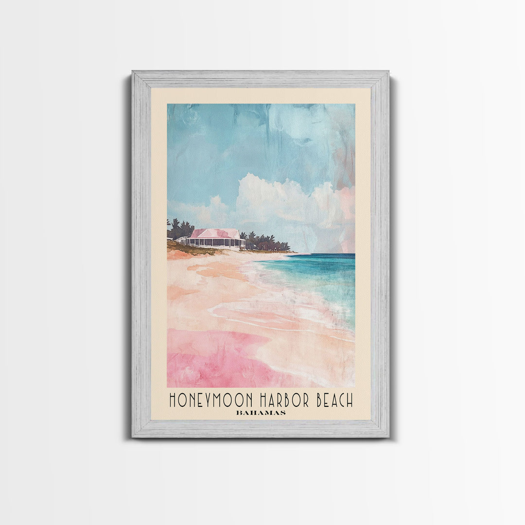 Honeymoon Harbor Beach, Bahamas Watercolor Print, Vacation Gift, Bahamas Wall Art, Vacation Wall Art, Vacatation Memories, Beach Decor, Beach Or Lakehouse Art